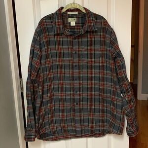 Vintage LL Bean Plaid Flannel‎ Traditional Fit XL Tall